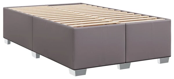 Box spring postel s matrací šedá 120x200 cm umělá kůže 3290718