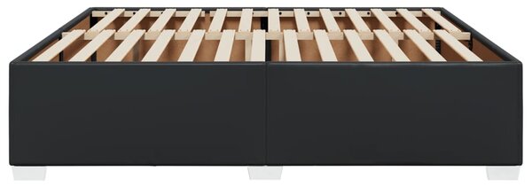 Rám postele černá 200 x 200 cm umělá kůže 3284572