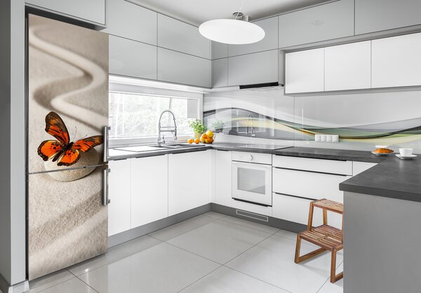 Foto tapeta na ledničku Kámen zen a motýl FridgeStick-70x190-f-105886017