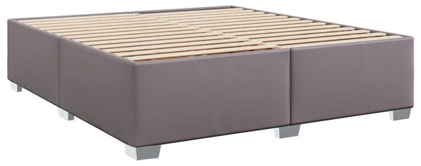 Rám postele šedá 200 x 200 cm umělá kůže 3284574