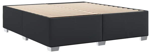 Rám postele černá 200 x 200 cm umělá kůže 3284572