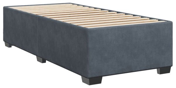 Box spring postel s matrací tmavě šedá 80 x 200 cm samet 3285246