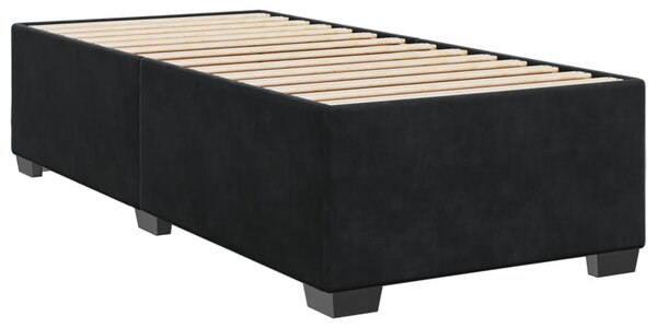 Box spring postel s matrací černá 80 x 200 cm samet 3285247