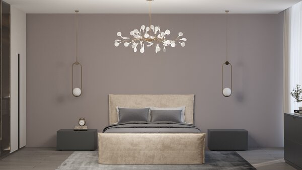 Boxspringová postel 140x200 NAVERA 1 - béžová