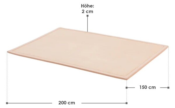 Dětská hrací podložka 200x150 cm, paměťová pěna, béžová