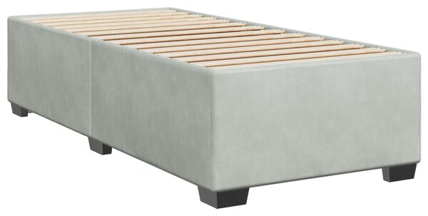 Rám postele bez matrace světle šedý 90 x 200 cm samet 3284607