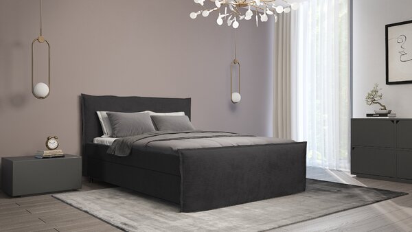 Boxspringová postel 140x200 NAVERA 1 - černá