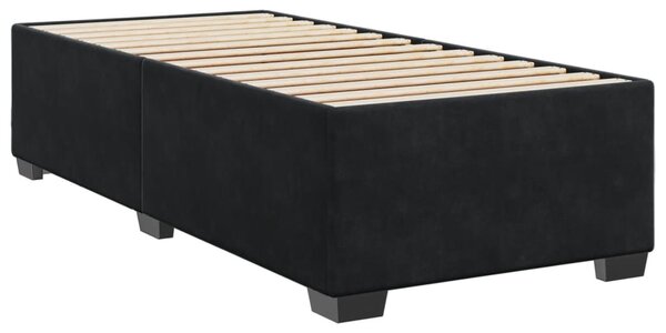 Box spring postel s matrací černá 80 x 200 cm samet 3290770