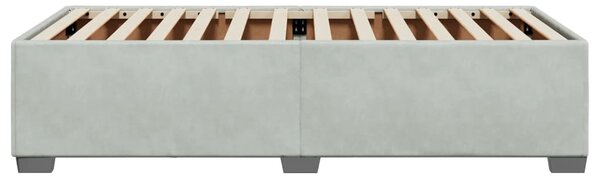 Rám postele bez matrace světle šedý 90 x 200 cm samet 3284607