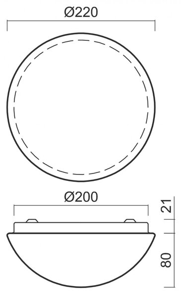 OSMONT TIT71450 TITAN 1A stropní/nástěnné plastové svítidlo bílá IP54 3000/4000 K 7W LED
