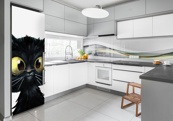 Nálepka s fotografií na ledničku Stěna kočka FridgeStick-70x190-f-106917404
