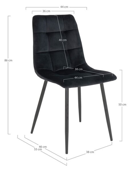 Černé jídelní židle v sadě 2 ks Moseby – Bonami Essentials