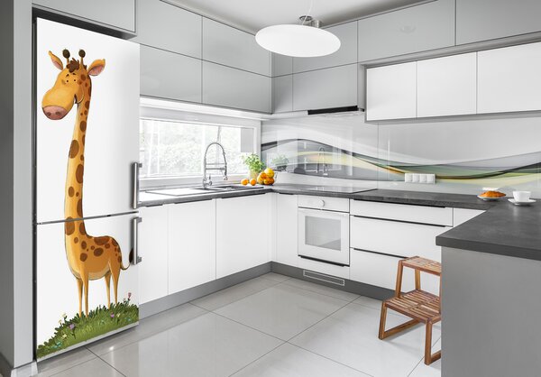 Nálepka s fotografií na ledničku Stěna žirafa FridgeStick-70x190-f-107553250