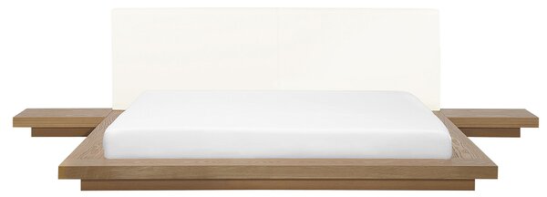 Dřevěná japonská postel světle hnědá 180x200 cm ZEN