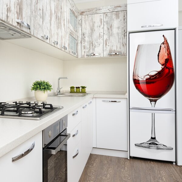 Nálepka na ledničku fototapeta Červené víno FridgeStick-70x190-f-61113320