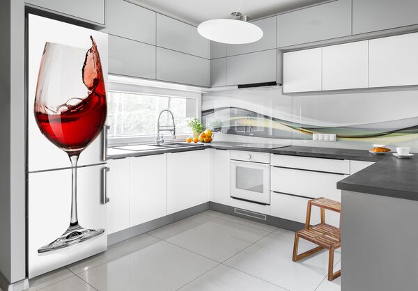 Nálepka na ledničku fototapeta Červené víno FridgeStick-70x190-f-61113320