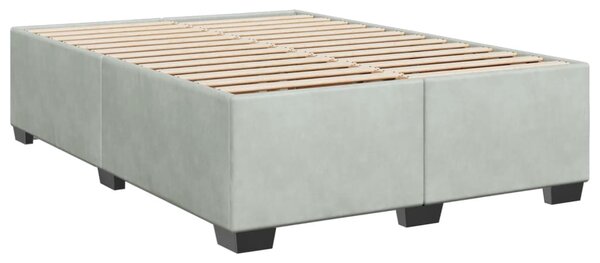 Box spring postel s matrací světle šedá 140x190 cm samet 3286312