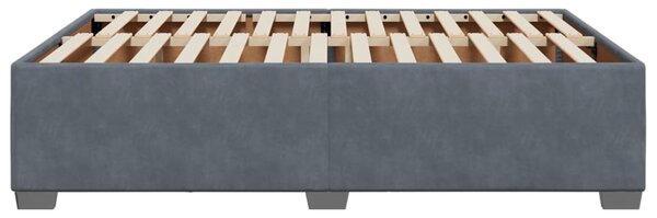 Rám postele bez matrace tmavě šedý 140 x 190 cm samet 3284632