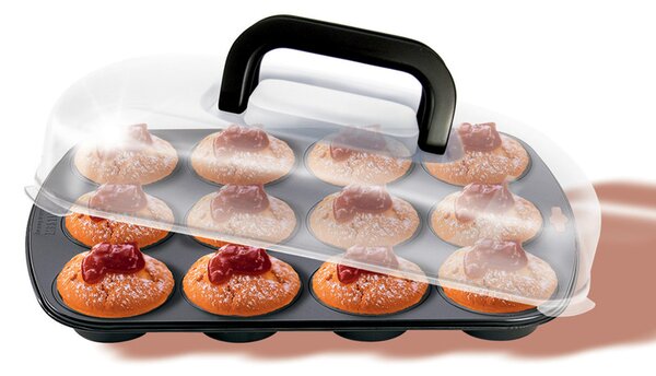 Bake&Take Forma na muffini s víkem 38x27cm - KAISER