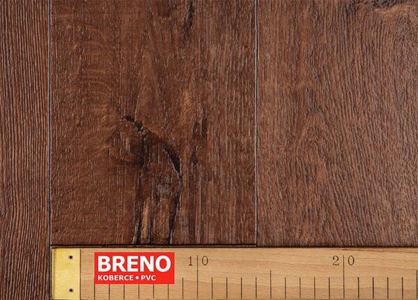 Breno PVC MAXIMA EKO Hunter Oak 019 - tmavé dřevo, šíře 100 cm