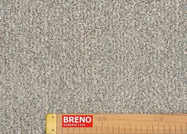Breno Metrážový koberec ELEGANCE 83590 šedobéžový, šíře 400 cm, Šedá/Béžová