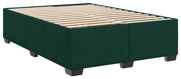 Box spring postel s matrací tmavě zelená 140x190 cm samet 3285284