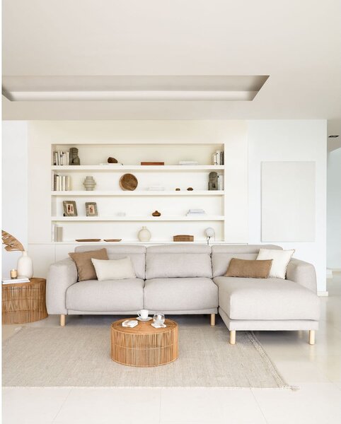 Béžová rohová pohovka (pravý roh) Singa - Kave Home