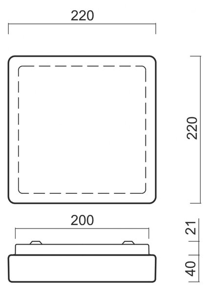OSMONT TIL56350 TILIA 1A stropní/nástěnné plastové svítidlo IP54 3000 K 11W LED