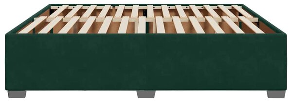 Rám postele bez matrace tmavě zelená 200 x 200 cm samet 3284658