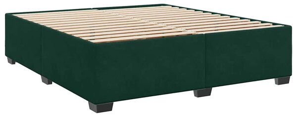 Rám postele bez matrace tmavě zelená 200 x 200 cm samet 3284658