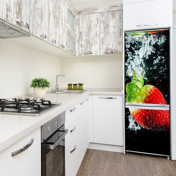Nálepka na ledničku Jahoda pod vodou FridgeStick-70x190-f-62651874