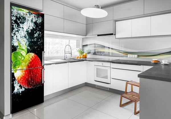 Nálepka na ledničku Jahoda pod vodou FridgeStick-70x190-f-62651874