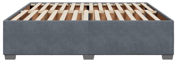 Rám postele bez matrace tmavě šedý 200 x 200 cm samet 3284656