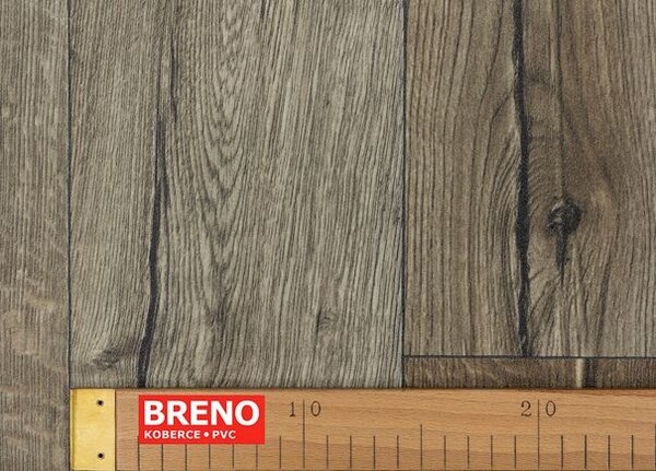 Breno PVC CALLISTO Hunter Oak S46 – tmavé dřevo, šíře 300 cm