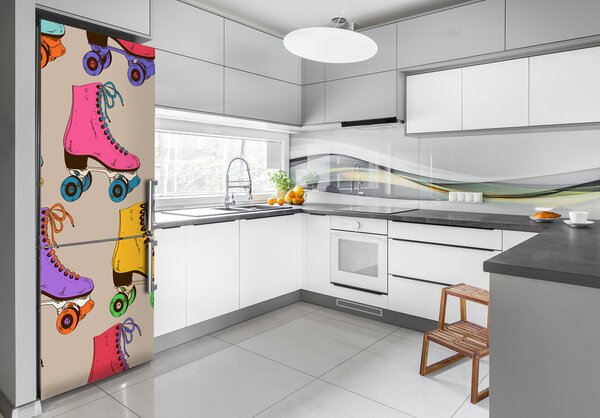 Tapeta na ledničku do kuchyně Barevné kolečkové brusle FridgeStick-70x190-f-62292248