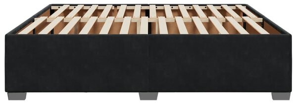 Rám postele bez matrace černý 200 x 200 cm samet 3284657