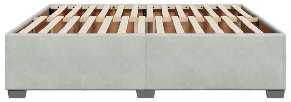 Rám postele bez matrace světle šedý 200 x 200 cm samet 3284655