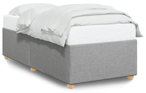Rám postele bez matrace světle šedý 90 x 200 cm textil 3284701