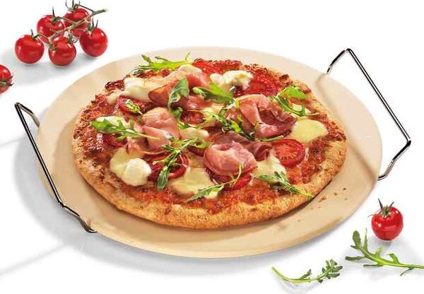 Kulatý kámen na pizzu s BBQ rámem - Küchenprofi