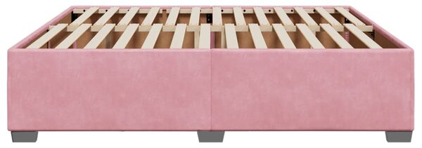Rám postele růžový 200 x 200 cm samet 3284660