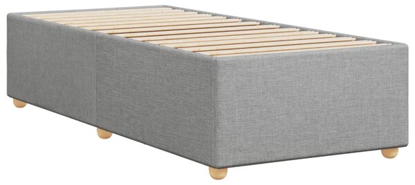 Rám postele bez matrace světle šedá 80 x 200 cm textil 3284687