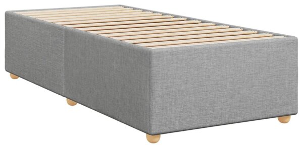 Rám postele bez matrace světle šedá 80 x 200 cm textil 3284687