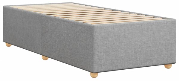 Rám postele bez matrace světle šedý 90 x 200 cm textil 3284701