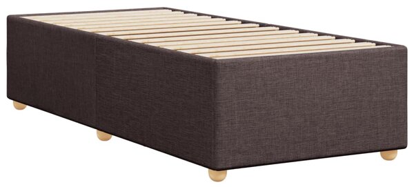 Rám postele bez matrace tmavě hnědá 80 x 200 cm textil 3284690