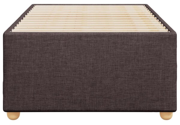 Rám postele bez matrace tmavě hnědá 80 x 200 cm textil 3284690