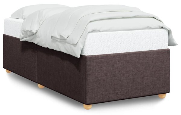 Rám postele bez matrace tmavě hnědá 80 x 200 cm textil 3284690