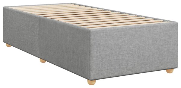 Rám postele bez matrace světle šedý 90 x 200 cm textil 3284701