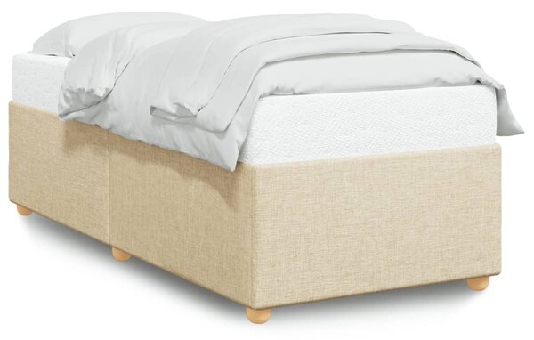 Rám postele bez matrací krémově 80x200 cm textil 3284692