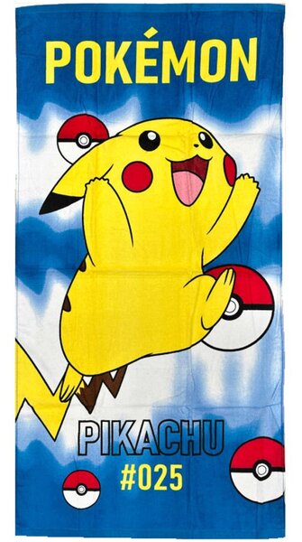 Plážová osuška Pokémon 025 Pikachu - 100% bavlna - 70 x 140 cm