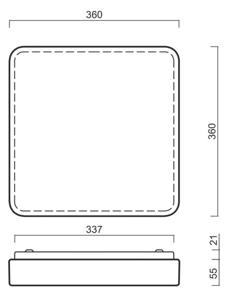 OSMONT TIL69793 TILIA C2A stropní/nástěnné plastové svítidlo IP54 4000 K 25W LED